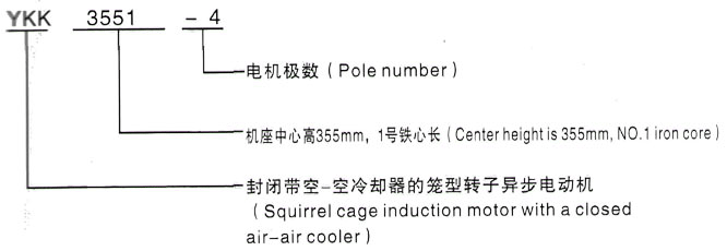 YKK系列(H355-1000)高压YKS4005-6/315KW三相异步电机西安泰富西玛电机型号说明